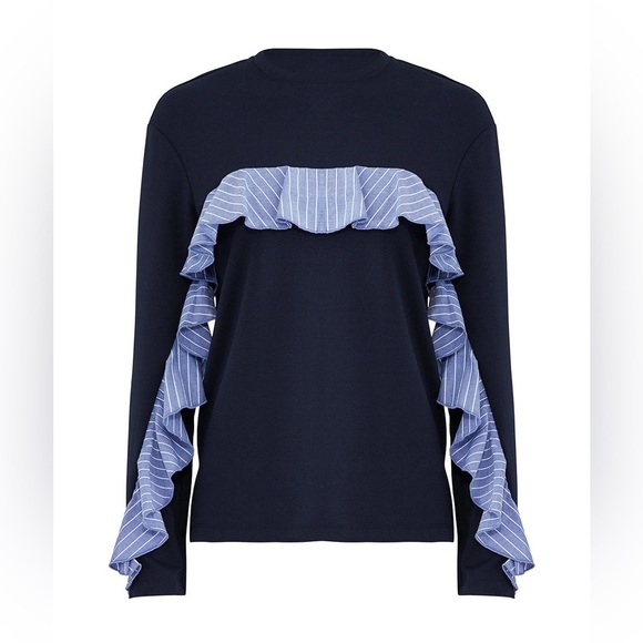 Drew Marsha Top with Striped Ruffle Detail XS - Picture 1 of 10